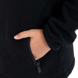 Unisex kinderfleece van teddy-fleece met ritssluiting en capuchon Equestro