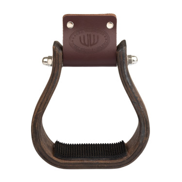 Western stijgbeugel van hout met antislip rubberen zitting Westwood