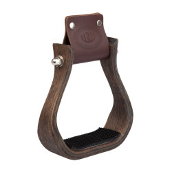 Western stijgbeugel van hout met antislip rubberen zitting Westwood