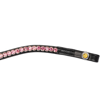 Voorhoofdband met strass Stones Concept Equestro Zwart / roze