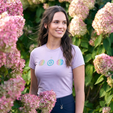 Dames T-shirt met korte mouwen Imperial Riding Holographics Glycine Violet