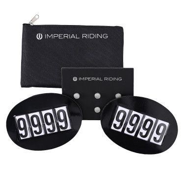 Wedstrijdnummer Imperial Riding Basic met snelspeld per 2 Zwart