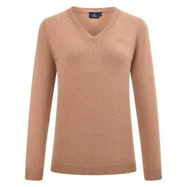 Pullover HV Polo Oralie dames Kameel Bruin Pullover HV Polo Oralie dames Kameel Bruin