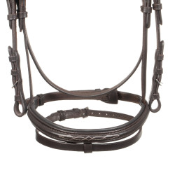 Gevoerd hoofdstel met decoratieve borduursels Donkerbruin
