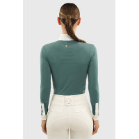 Wedstrijdpolo Harcour Coco dames Staalblauw
