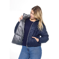 Harcour Janari Puffer damesjas Marine / zilver Blauw