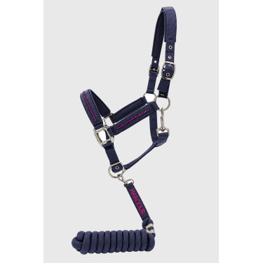 Halter en leidlijn Harcour Amour Marine / roze Blauw
