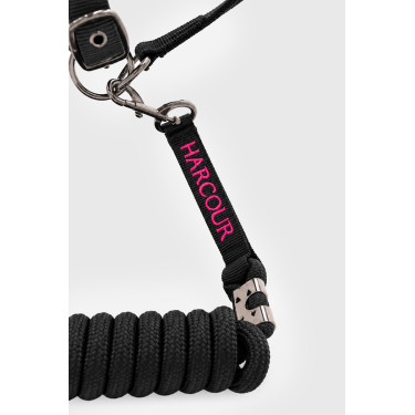 Halter en leidlijn Harcour Amour Zwart / roze