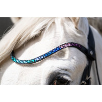 Voorhoofdband Lugano HKM Lila / petroleumkleur