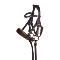 Roze goud leren hoofdstel Hobby Horsing HKM