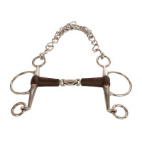 Pelham Flex dubbel gebroken kort medium 18mm 14,5cm Wit