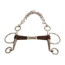 Pelham Flex dubbel gebroken kort medium 18mm 14,5cm