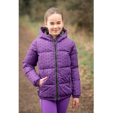 Gewatteerd jack Amina HKM kinderen kinderen kinderen Donker lila Violet