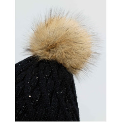 Bernie Sequin Beanie Navy LeMieux Zwart
