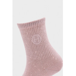 Rhée Korte glitter sokken x1 Harcour Bloemblaadje Motieven