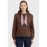Celia Harcour hoodie met capuchon dames Kastanje Bruin