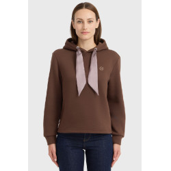 Celia Harcour hoodie met capuchon dames Kastanje Bruin