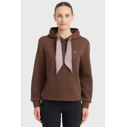 Celia Harcour hoodie met capuchon dames Kastanje Bruin