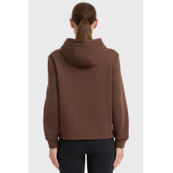 Celia Harcour hoodie met capuchon dames Kastanje Bruin