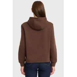 Celia Harcour hoodie met capuchon dames Kastanje Bruin