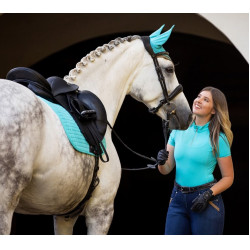 LeMieux Suede Dressuur Zadeldek Azur Blauw