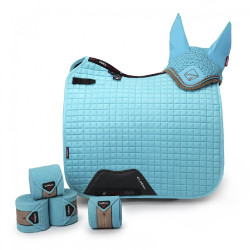 LeMieux Suede Dressuur Zadeldek Azur Blauw