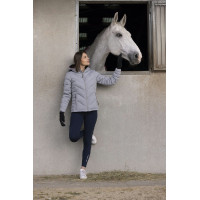 Gewatteerde jas Equithème Lara Gemêleerd grijs