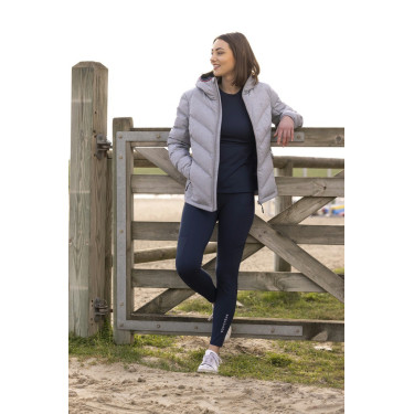 Gewatteerde jas Equithème Lara Gemêleerd grijs