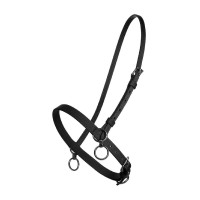 KLEIN NYLON HALSTER MET RING Zwart