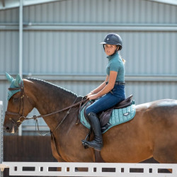 Dressuurdekje LeMieux Carbon Mesh Square Braaf Blauw