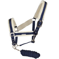 Set halster en longe Velta Flags & Cup Marineblauw