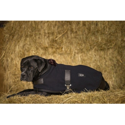 Polar fleece deken Diego & Louna Teddy Zwart