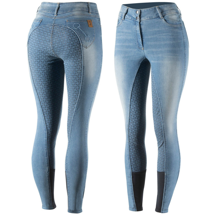 Jean Volledig siliconen zitvlak hoge taille Kaia dames Horze Jean Volledig siliconen zitvlak hoge taille Kaia dames Horze