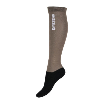 Chaussettes Béryl Laine Bambou B Vertigo Marron loup des bois / noir