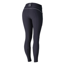 Hoge taille broek met siliconen kniestukken Aubrey Horze dames Donker marineblauw Hoge taille broek met siliconen kniestukken Aubrey Horze dames Donker marineblauw