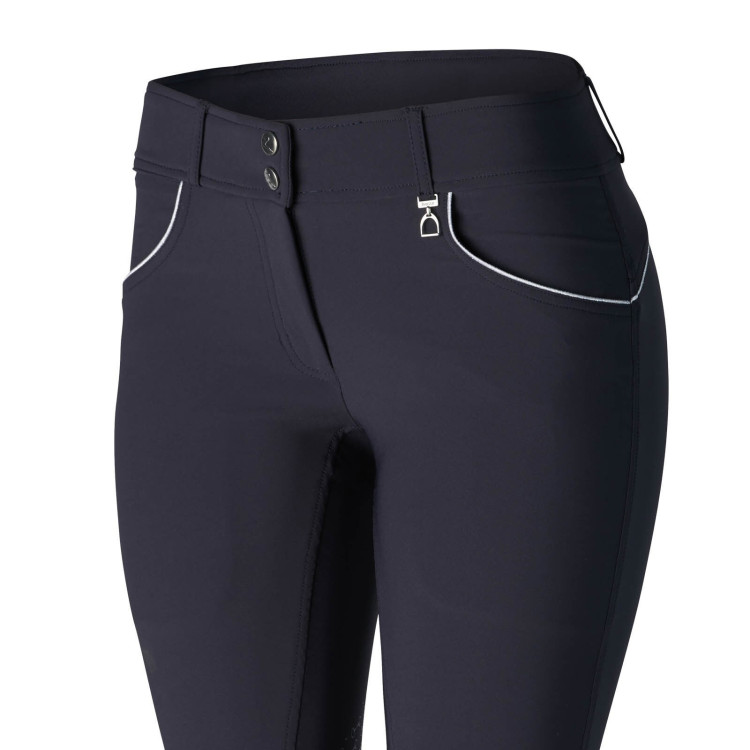 Hoge taille broek met siliconen kniestukken Aubrey Horze dames Hoge taille broek met siliconen kniestukken Aubrey Horze dames