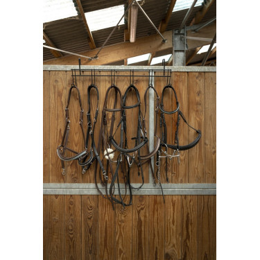 Hippotonic hoofdstelhanger 6 plaatsen, met haken Hippotonic hoofdstelhanger 6 plaatsen, met haken