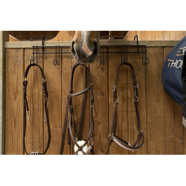 Hippotonic hoofdstelhanger 6 plaatsen, met haken Hippotonic hoofdstelhanger 6 plaatsen, met haken
