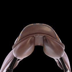 Springzadel van leer Acavallo Veneziano Zwart