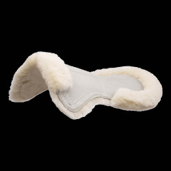 Mixte Close Contact zadelonderlegger Acavallo Classic met volledige schapenvacht Transparant / wit Mixte Close Contact zadelonderlegger Acavallo Classic met volledige schapenvacht Transparant / wit