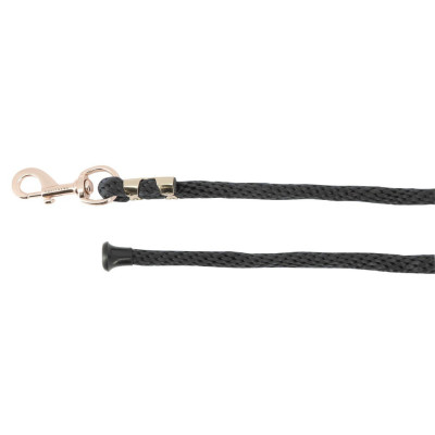Halstertouw Equithème Soft rose gold Zwart