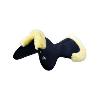 Schokdemper met traagschuim Acavallo Close Contact schapenvacht Blauw / natuurlijk