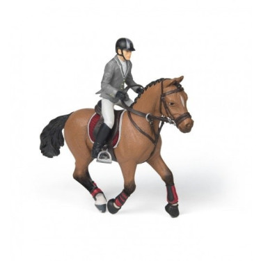 Beeldje Paard wedstrijd & ruiter Papo Beeldje Paard wedstrijd & ruiter Papo
