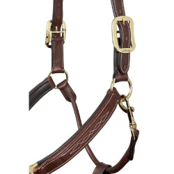 Lemieux leren halster met stiksel Bruin Lemieux leren halster met stiksel Bruin