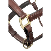 Lemieux leren halster met stiksel Zwart