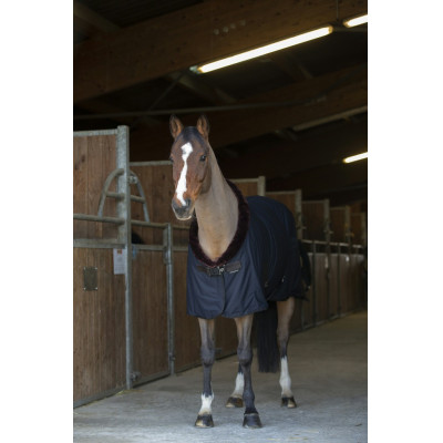 Droogdeken Equithème Teddy Noir / marron