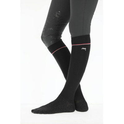 Chaussettes Pénélope Luxe Noir rayé bleu / blanc / rouge