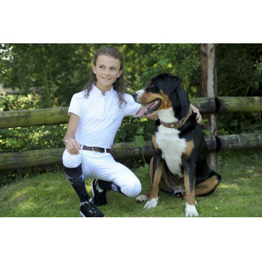 Wedstrijdpolo Pénélope Madrid met korte mouwen Wit Wedstrijdpolo Pénélope Madrid met korte mouwen Wit