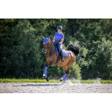 LeMieux Suede Dressuur Zadeldek Bluebell Blauw