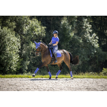 LeMieux Suede Dressuur Zadeldek Bluebell Blauw